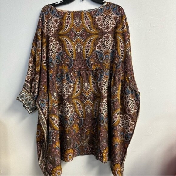 Shein curve Lagenlook boho paisley tunic 3XL - Picture 4 of 4